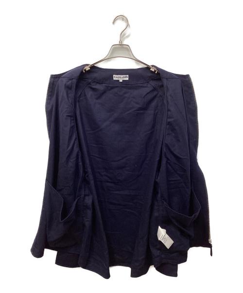 CAHLUMN（カウラム）CAHLUMN (カウラム) Wool Flannel Baseball Shirt/ウールフランネルベースボールシャツ ネイビー サイズ:XLの古着・服飾アイテム