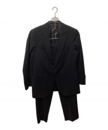 ARMANI COLLEZIONI（アルマーニ コレツィオーニ）の古着「ストライプセットアップスーツ」｜ブラック