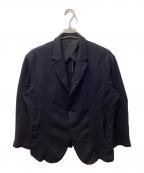 THE TOKYOザトーキョー）の古着「Flanne Lana Cashmere Touch Box Jacket/カシミヤ混テーラードジャケット」｜ネイビー