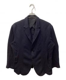 THE TOKYO（ザトーキョー）の古着「Flanne Lana Cashmere Touch Box Jacket/カシミヤ混テーラードジャケット」｜ネイビー