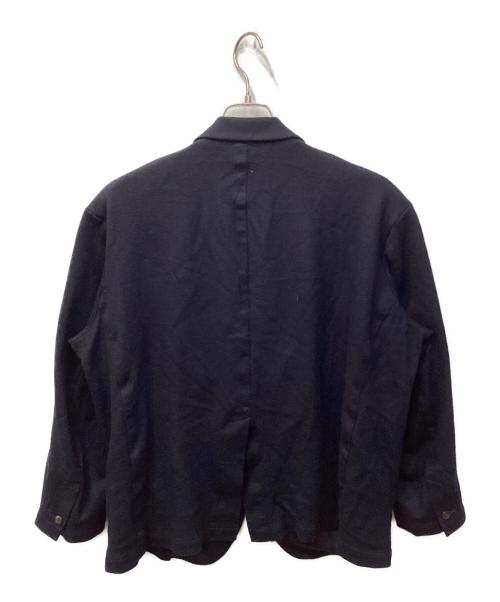 THE TOKYO（ザトーキョー）the tokyo (ザトーキョー) Flanne Lana Cashmere Touch Box Jacket/カシミヤ混テーラードジャケット ネイビー サイズ:48の古着・服飾アイテム