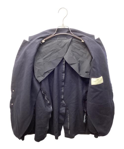 THE TOKYO（ザトーキョー）the tokyo (ザトーキョー) Flanne Lana Cashmere Touch Box Jacket/カシミヤ混テーラードジャケット ネイビー サイズ:48の古着・服飾アイテム
