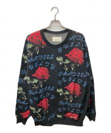 WACKO MARIA（ワコマリア）の古着「ROSE JAQUAD SWEATER/ローズジャガードセーター」｜ブラック