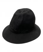 Yohji Yamamoto pour hommeヨウジヤマモト プールオム）の古着「GABARDINE FEDORA HAT」｜ブラック