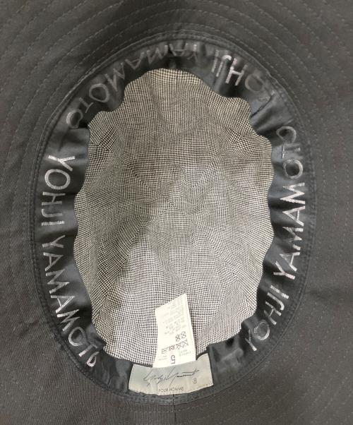 Yohji Yamamoto pour homme（ヨウジヤマモト プールオム）Yohji Yamamoto pour homme (ヨウジヤマモト プールオム) GABARDINE FEDORA HAT ブラックの古着・服飾アイテム