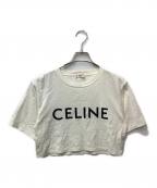 CELINEセリーヌ）の古着「クロップドプリントTシャツ」｜ホワイト