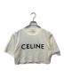 CELINE（セリーヌ）の古着「クロップドプリントTシャツ」｜ホワイト