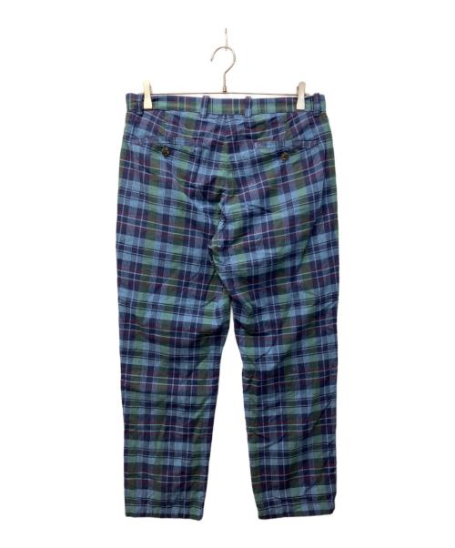 BROOKS BROTHERS（ブルックスブラザーズ）BROOKS BROTHERS (ブルックスブラザーズ) コットン マドラス プレーンフロントパンツ Slim ブルー サイズ:W32の古着・服飾アイテム