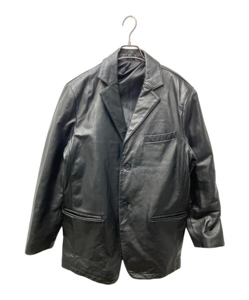 DAN VALENTINO（ダン ヴァレンティノ）Dan VALENTINO (ダン ヴァレンティノ) ホースレザージャケット ブラック サイズ:Lの古着・服飾アイテム