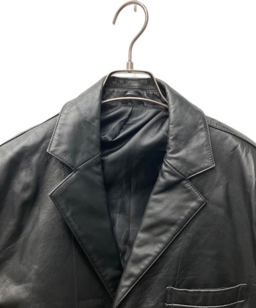 DAN VALENTINO（ダン ヴァレンティノ）Dan VALENTINO (ダン ヴァレンティノ) ホースレザージャケット ブラック サイズ:Lの古着・服飾アイテム