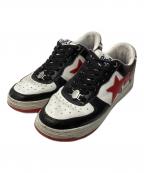 BAPE BY A BATHING APEベイプバイアベイシングエイプ）の古着「BAPE STA LOW / BAPESTA スニーカー（ベイプスターロウ）」｜ホワイト×ブラック