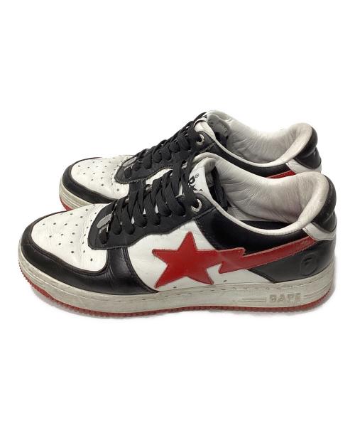 BAPE BY A BATHING APE（ベイプバイアベイシングエイプ）BAPE BY A BATHING APE (ベイプバイアベイシングエイプ) BAPE STA LOW / BAPESTA スニーカー（ベイプスターロウ） ホワイト×ブラック サイズ:US9の古着・服飾アイテム