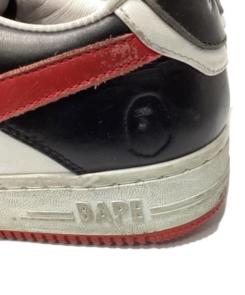 BAPE BY A BATHING APE（ベイプバイアベイシングエイプ）BAPE BY A BATHING APE (ベイプバイアベイシングエイプ) BAPE STA LOW / BAPESTA スニーカー（ベイプスターロウ） ホワイト×ブラック サイズ:US9の古着・服飾アイテム