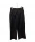 sairenssei（サイレンセイ）の古着「DOUBLE-BELT-LOOP STRAIGHT-LEG TROUSERS（ダブルベルトループストレートレッグトラウザー）」｜ブラック
