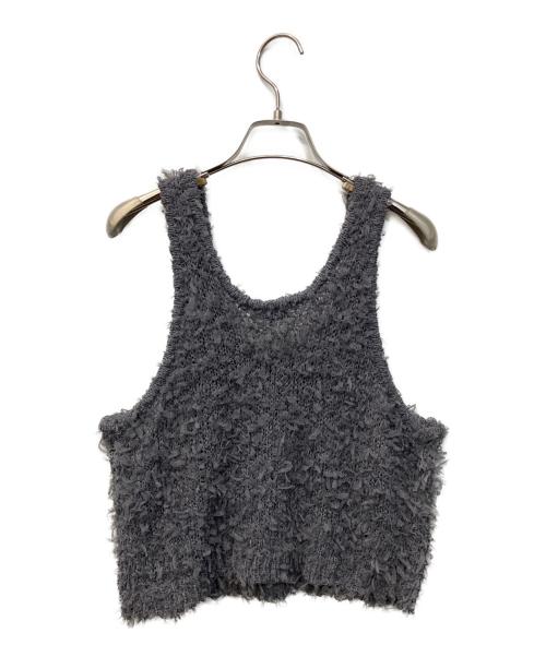 SLOBE IENA（スローブ イエナ）SLOBE IENA (スローブ イエナ) リボンヤーンタンクトップ グレー サイズ:表記無しの古着・服飾アイテム