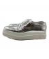 PRADA (プラダ) ウイングチップスニーカー シルバー サイズ:37  1／2：20000円