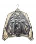 CONVERSE TOKYO（コンバーストウキョウ）の古着「SATIN SHORT SOUVENIR JACKET/サテンショートスーベニアジャケット」｜アイボリー×シルバー