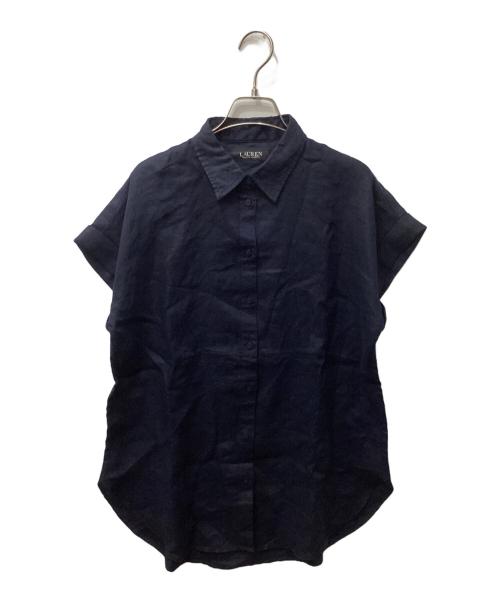 LAUREN RALPH LAUREN（ローレンラルフローレン）LAUREN RALPH LAUREN (ローレンラルフローレン) リネンシャツ ネイビー サイズ:Mの古着・服飾アイテム