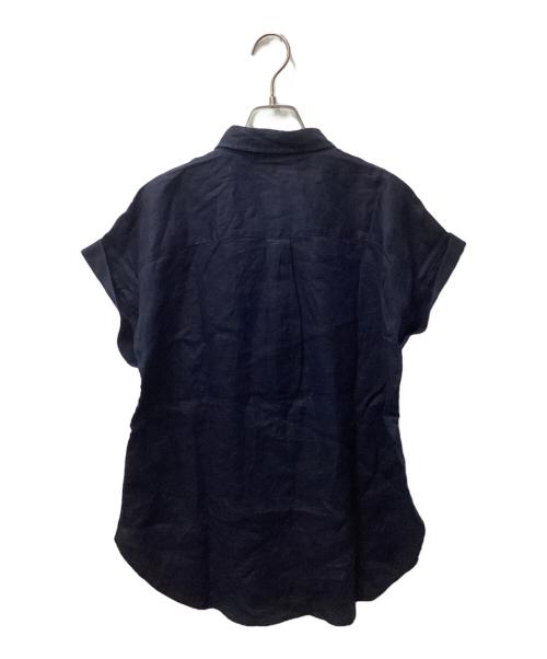 LAUREN RALPH LAUREN（ローレンラルフローレン）LAUREN RALPH LAUREN (ローレンラルフローレン) リネンシャツ ネイビー サイズ:Mの古着・服飾アイテム