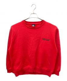 stussy（ステューシー）の古着「シャドーマンバックプリントクルーネックスウェット」｜レッド