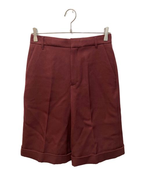 TOMORROW LAND（トゥモローランド）TOMORROW LAND (トゥモローランド) ギャバリーカルゼ ハーフパンツ ボルドー サイズ:36の古着・服飾アイテム