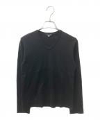 Y's for livingワイズフォーリビング）の古着「ロングスリーブカットソー」｜ブラック