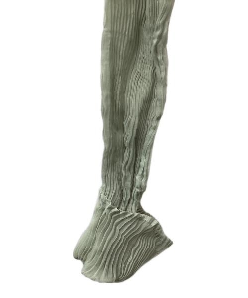 ISSEY MIYAKE FETE（イッセイミヤケフェット）ISSEY MIYAKE FETE (イッセイミヤケフェット) シフォンツイストプリーツカットソー 黄緑 サイズ:02の古着・服飾アイテム