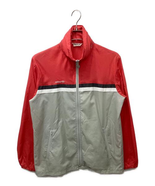 adidas（アディダス）adidas (アディダス) ナイロンジャケット レッド サイズ:165cmの古着・服飾アイテム