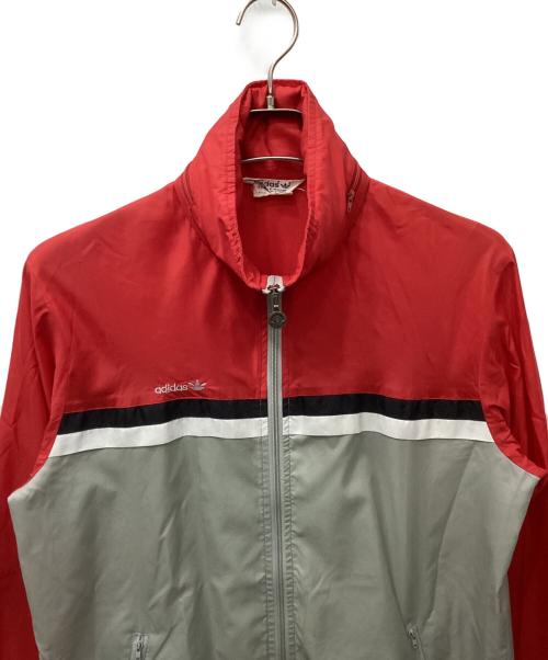 adidas（アディダス）adidas (アディダス) ナイロンジャケット レッド サイズ:165cmの古着・服飾アイテム