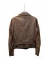 DIESEL BLACK GOLD (ディーゼル ブラック ゴールド) エンボスレザーライダースジャケット ブラウン サイズ:M：18000円