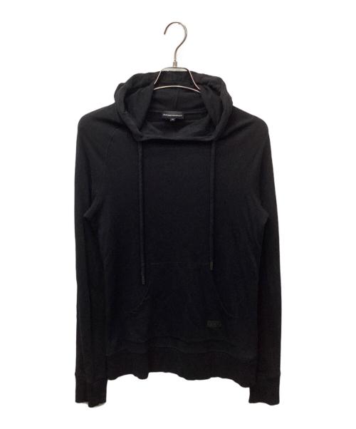 EMPORIO ARMANI（エンポリオ アルマーニ）EMPORIO ARMANI (エンポリオ アルマーニ) コットンパーカー ブラック サイズ:Mの古着・服飾アイテム