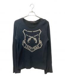 roar（ロアー）の古着「ダメージ加工カットオフスウェット」｜ブラック