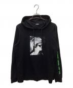 DIESELディーゼル）の古着「グラフィックブリントフーディー」｜ブラック