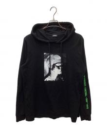 DIESEL（ディーゼル）の古着「グラフィックブリントフーディー」｜ブラック