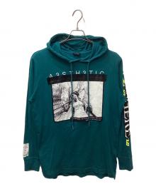 DIESEL（ディーゼル）の古着「グラフィックプリントフーディー」｜グリーン