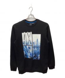 ARMANI EXCHANGE（アルマーニ エクスチェンジ）の古着「グラフィックスウェット」｜ブラック