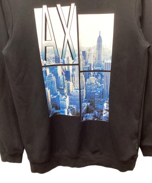 ARMANI EXCHANGE（アルマーニ エクスチェンジ）ARMANI EXCHANGE (アルマーニ エクスチェンジ) グラフィックスウェット ブラック サイズ:Mの古着・服飾アイテム
