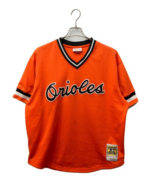 MITCHELL & NESS（ミッチェルアンドネス）MITCHELL & NESS (ミッチェルアンドネス) Baltimore Orioles/ボルチモアオリオールズゲームシャツ オレンジ サイズ:48の古着・服飾アイテム