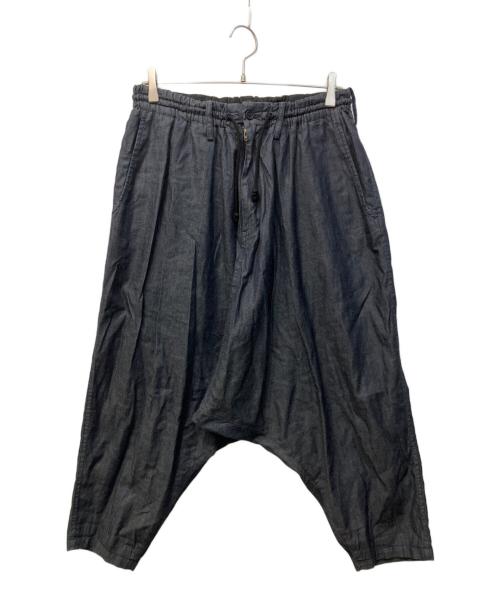 Yohji Yamamoto pour homme（ヨウジヤマモト プールオム）Yohji Yamamoto pour homme (ヨウジヤマモト プールオム) Cotton Salsa Elastic Pants/コットンサルサエラスティックパンツ ネイビー サイズ:2の古着・服飾アイテム