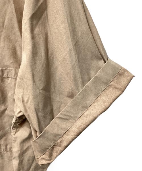 AURALEE（オーラリー）AURALEE (オーラリー) Washed FINX TWILL BIG Half sleeved（ウォッシュドフィンクスツイルビッグハーフスリーブド）シャツ ブラウン サイズ:3の古着・服飾アイテム