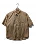AURALEE（オーラリー）の古着「Washed FINX TWILL BIG Half sleeved（ウォッシュドフィンクスツイルビッグハーフスリーブド）シャツ」｜ブラウン