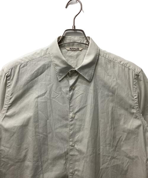 AURALEE（オーラリー）AURALEE (オーラリー) WASHED FINX TWILL（ウォッシュフィンクスツイル） シャツ グレー サイズ:3の古着・服飾アイテム