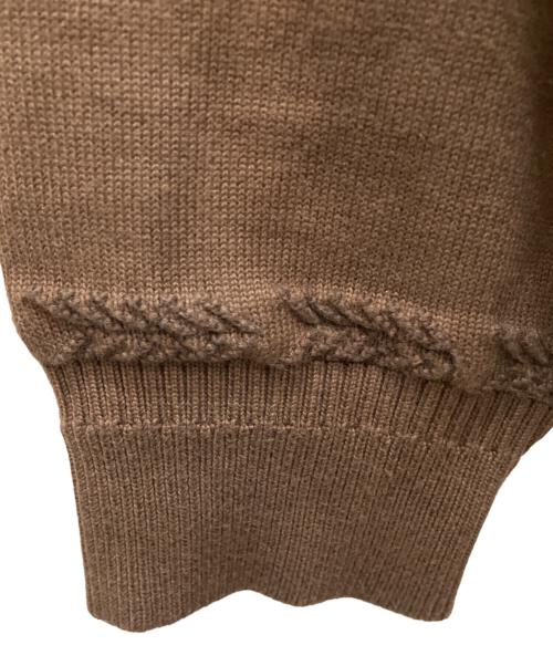yashiki（ヤシキ）YASHIKI (ヤシキ) Ryoshu V neck Knit ブラウン サイズ:１の古着・服飾アイテム