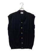 UNFOLKアンフォーク）の古着「Giza cotton vneck knit vest（ギザコットンブイネックニットベスト）」｜ネイビー