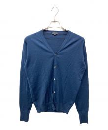 JOHN SMEDLEY（ジョンスメドレー）の古着「メリノウールカーディガン」｜ネイビー
