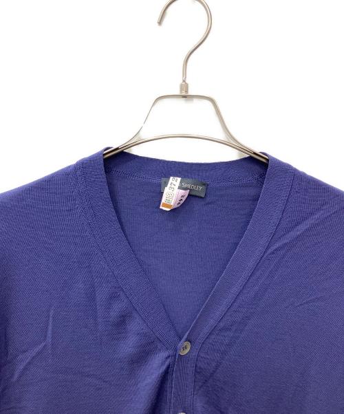 JOHN SMEDLEY（ジョンスメドレー）JOHN SMEDLEY (ジョンスメドレー) ウールVネックカーディガン パープル サイズ:Sの古着・服飾アイテム