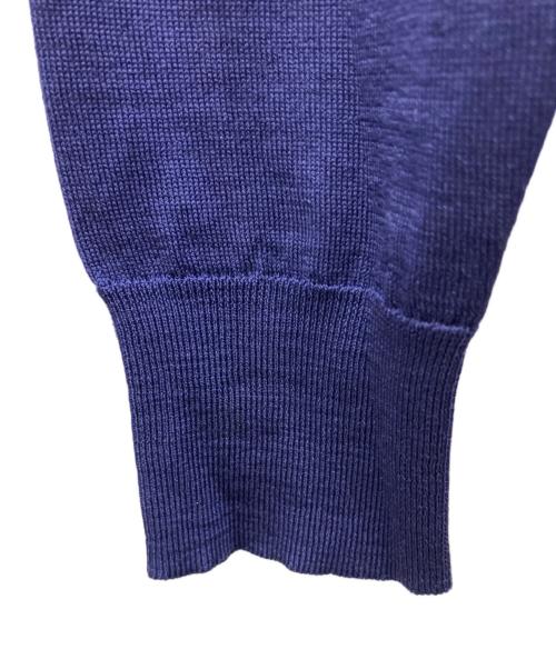 JOHN SMEDLEY（ジョンスメドレー）JOHN SMEDLEY (ジョンスメドレー) ウールVネックカーディガン パープル サイズ:Sの古着・服飾アイテム