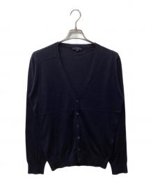 JOHN SMEDLEY（ジョンスメドレー）の古着「ウールVネックカーディガン」｜ネイビー
