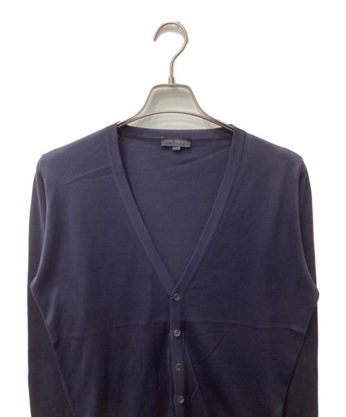 JOHN SMEDLEY（ジョンスメドレー）JOHN SMEDLEY (ジョンスメドレー) ウールVネックカーディガン ネイビー サイズ:Sの古着・服飾アイテム