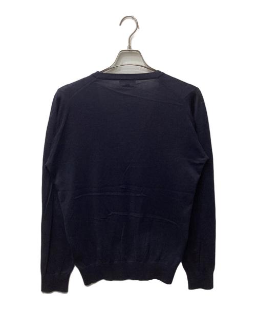 JOHN SMEDLEY（ジョンスメドレー）JOHN SMEDLEY (ジョンスメドレー) ウールVネックカーディガン ネイビー サイズ:Sの古着・服飾アイテム
